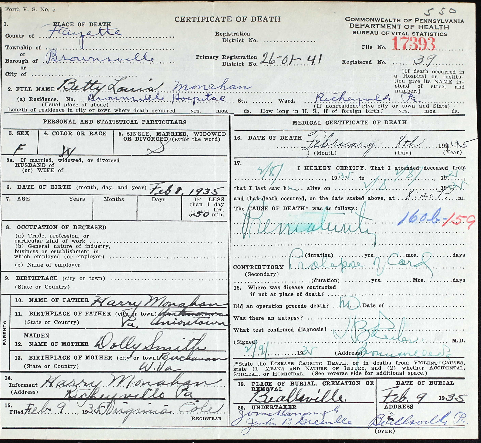 Betty L. Monahan 